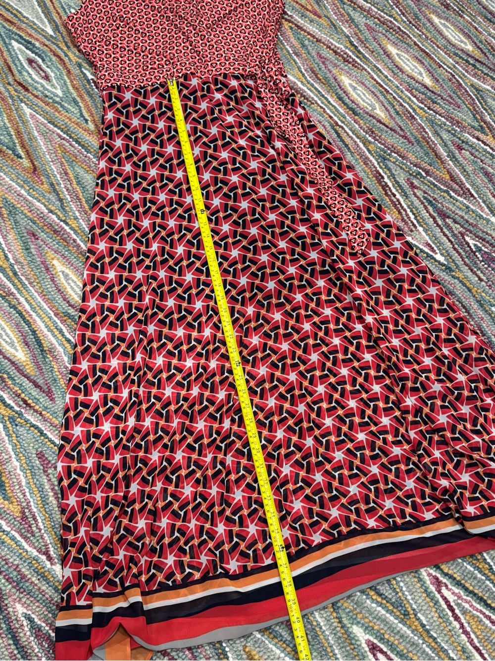 ◾️🍓 Taylor Red Geometric Print Maxi Dress NWOT 🍓◾️ - Picture 9 of 12
